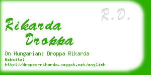rikarda droppa business card